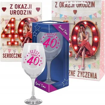 Obraz Dárek na 40 pro ženu SKLENIČKA XXL Kabelka Přání Suvenýr