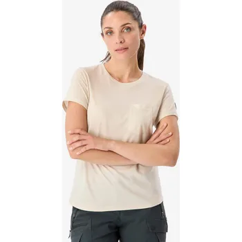 Dámské tričko SIMOND Dámské tričko s krátkým rukávem 100 % z vlny merino XS BÉŽOVÁ