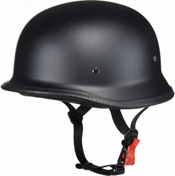 Helma na motorku Otevřená motocyklová Kask German Nut matně černá - XL