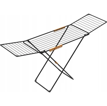 Sušák na prádlo Černý skládací Sušák na prádlo RORETS LEVEL s tyčí na šaty