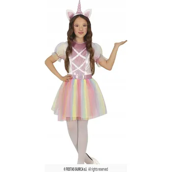 Karnevalový kostým KOSTÝM MALÝ KOUZELNÝ JEDNOROŽEC DUHA POHÁDKA PŘEVLEK KARNEVAL MIXPARTY 116