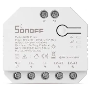 Pohybové čidlo Sonoff Dual R3 dvoukanálový WiFi spínač 230V/10A