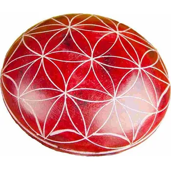 Masáž Květina života masážní hmatka červená průměr cca 4,5 cm