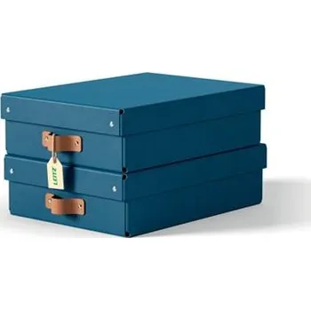 Úložný box LEITZ úložný box, karton, velikost M nízký, 2 ks námořnická modrá 61480068