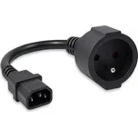 Adaptér IEC 320 C14 na francouzskou zásuvku, 0,15 m