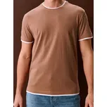 Sinsay - Bavlněné tričko Basic - hnědá - 284HL-82X - 284HL-82X-2XL