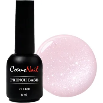 Přípravek na nehty COSMONAIL French Base Glitter 024 - Crystal Rose, 8 ml