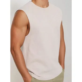 Pánská móda Sinsay - Tank top - béžová - ZM710-08X - ZM710-08X-XL