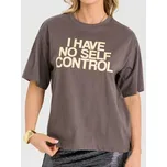 Sinsay - Bavlněné tričko s nápisem - šedá - 088HB-85X - 088HB-85X-S