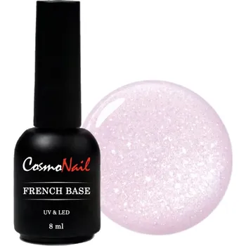 Přípravek na nehty COSMONAIL French Base Glitter 037 - Soft Purple Shimmer, 8 ml