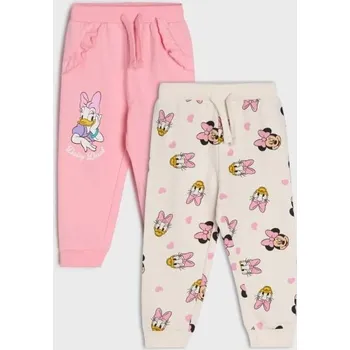 Sinsay - Sada 2&nbsp;tepláků jogger Minnie and Daisy - krémová - 719IB-01X - 719IB-01X-98