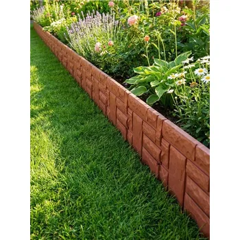 Zahradní obrubník Sinsay - Modulární zahradní palisáda, sada 4 ks - hnědá - 921JH-82X - 921JH-82X-ONE