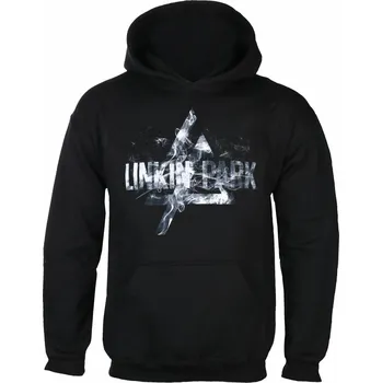 Pánské oblečení mikina s kapucí pánské Linkin Park - Smoke Logo - ROCK OFF - LPHD11MB PHD12076HSW - XXL