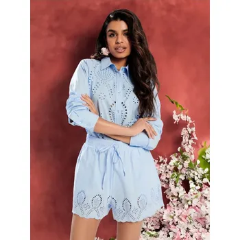 Dámské kraťasy Sinsay - Bavlněné kraťasy - modrá - 1444Z-05X - 1444Z-05X-XXS-1