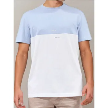 Oblečení a móda Sinsay - Tričko s krátkým rukávem - modrá - 7346F-05X - 7346F-05X-XS