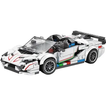 Stavebnice Magformers LEAN Toys 28915 Stavebnice sportovní kabriolet SVJ, 348 dílků, bílý