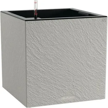 Květináč Samozavlažovací květináč Lechuza Canto Slatestone 40 x 40 x 40,8 cm břidlicově šedý včetně zavlažovacího systému, vložky na rostliny a ukazatele hladiny vody