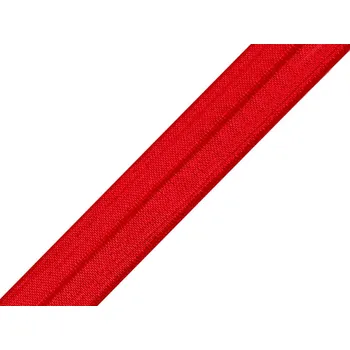 Textilie Lemovací pruženka půlená šíře 18 mm, střední, 1 červená