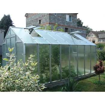 Skleník Gutta Gardentec Glass PROFI VJ 400 včetně okapů 4,06 x 2,49 m