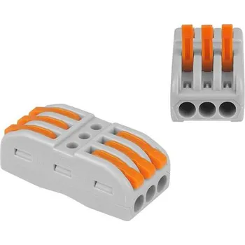 Svorka LXZE64 3x 0,08-4mm s páčkou 10ks