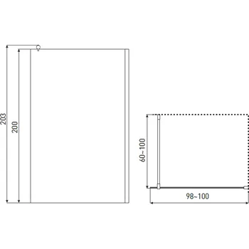 KERRA - Sprchová zástěna Line 100 G - Kabina Walk-In 5907548113139