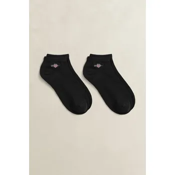 Pánské oblečení PONOŽKY GANT SHIELD ANKLE SOCKS 2-PACK BLACK