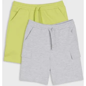 Dětská móda Sinsay - Sada 2 kraťas - šedá - 843CG-09M - 843CG-09M-110