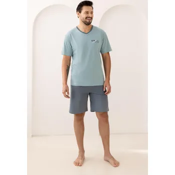 Pánská móda PÁNSKÉ PYŽAMO 504 BIG W/26 zelená 2XL