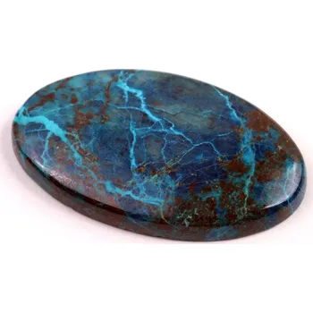 Přírodní kámen Kabošon Shattuckite č.7143 (39x23x5mm)