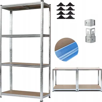 Dílenský regál Kovový skladový regál Thomas 174 x 80 x 40 cm, nosnost 150 kg na polici