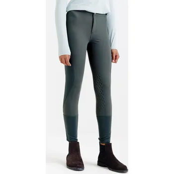 Jezdecké kalhoty FOUGANZA Dětské rajtky lehké Full Grip 500 Mesh 10 LET ZELENÁ