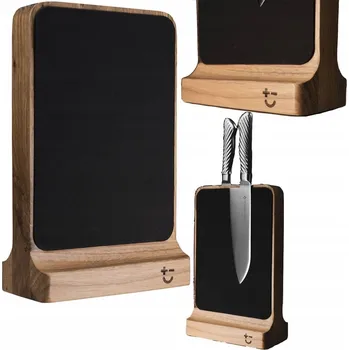 Stojan na nože Stojan nože Bisbell 27 cm hnědý dřevěný