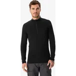 SIMOND Pánské tričko s dlouhým rukávem se zipem u krku z vlny merino Merino Resist XL ČERNÁ