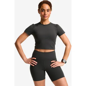 Pánská móda DOMYOS Dámské sportovní tričko s krátkým rukávem S ŠEDÁ