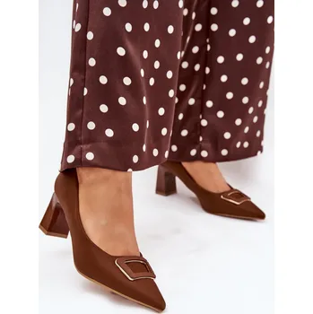 Dámské lodičky Boto Lodičky Na Klínu S Ozdobnou Přezkou Seriva Barva: Béžová, Velikost: 38