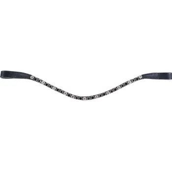 Vybavení pro koně Čelenka HKM Precious black/grey/white COB