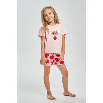 3558 DÍVČÍ PYŽAMO MIKA 86-116 Růžová 104