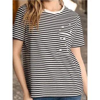 Sinsay - Pruhované tričko - vícebarevná - 241DF-MLC - 241DF-MLC-S