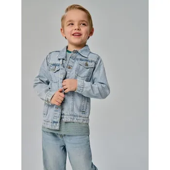 Chlapecká bunda Sinsay - Džínová bunda s praným efektem - modrá - 127GX-05J - 127GX-05J-128