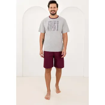 Pánské pyžamo PÁNSKÉ PYŽAMO 500 BIG W/26 šedá 3xl