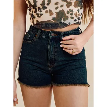 Sinsay - Džínové kraťasy mom fit - námořnická modrá - 726DB-69J - 726DB-69J-38