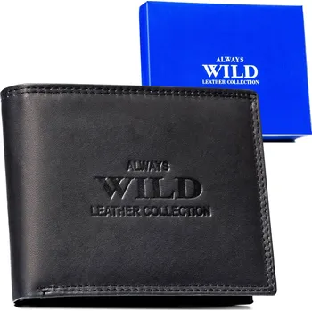 Peněženka Velká pánská peněženka z přírodní kůže v horizontální orientaci Barva: Černá