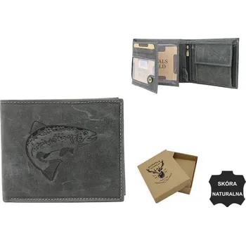 Peněženka Pánská kožená peněženka N992-CHM-FISH Barva: Černá