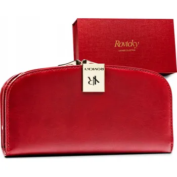 Peněženka Elegantní dámská kožená peněženka na patentky Barva: Červená