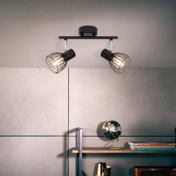 Bodové svítidlo Brilliant 62113/06 Stropní svítidlo BLACKY 2 černé + chrom