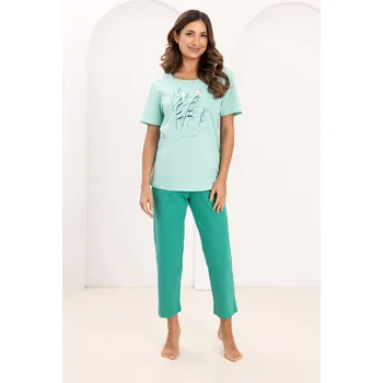 Pánská móda DÁMSKÉ PYŽAMO 740 BIG W/26 zelená 3xl