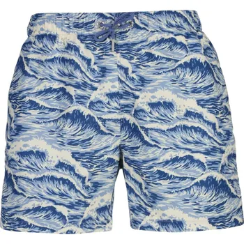 Pánské plavky PLAVKY GANT WAVES PRINT SWIM SHORTS VINTAGE BLUE
