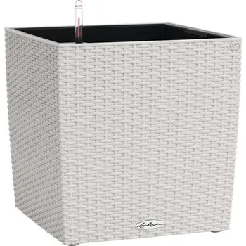 Květináč Samozavlažovací květináč Lechuza Cube Cottage 50 x 50 x 50 cm světle šedý včetně zavlažovacího systému, vložky na rostliny, substrátu a ukazatele hladiny vody