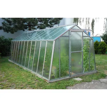 Skleník Gutta Gardentec Glass HOBBY H 760 včetně okapů 5,95 x 2,47 m
