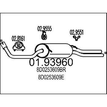 Tlumič výfuku Zadní tlumič výfuku MTS 01.93960